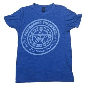 Obey heather blue tee shirt womens S